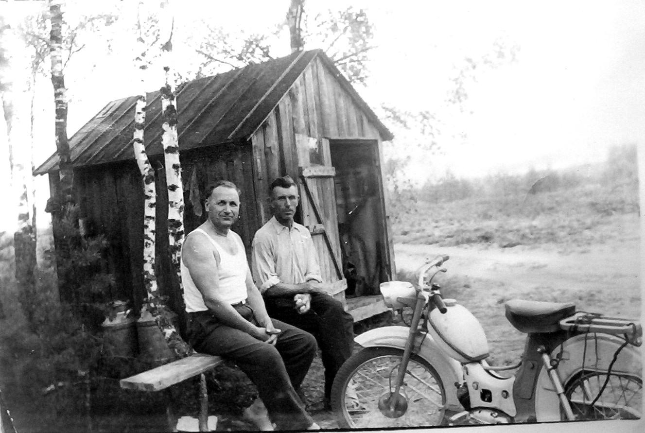 1968 m. Viešvilės miškuose Vilkijietis St. Jaras saugo viržynuose išvežtą bityną